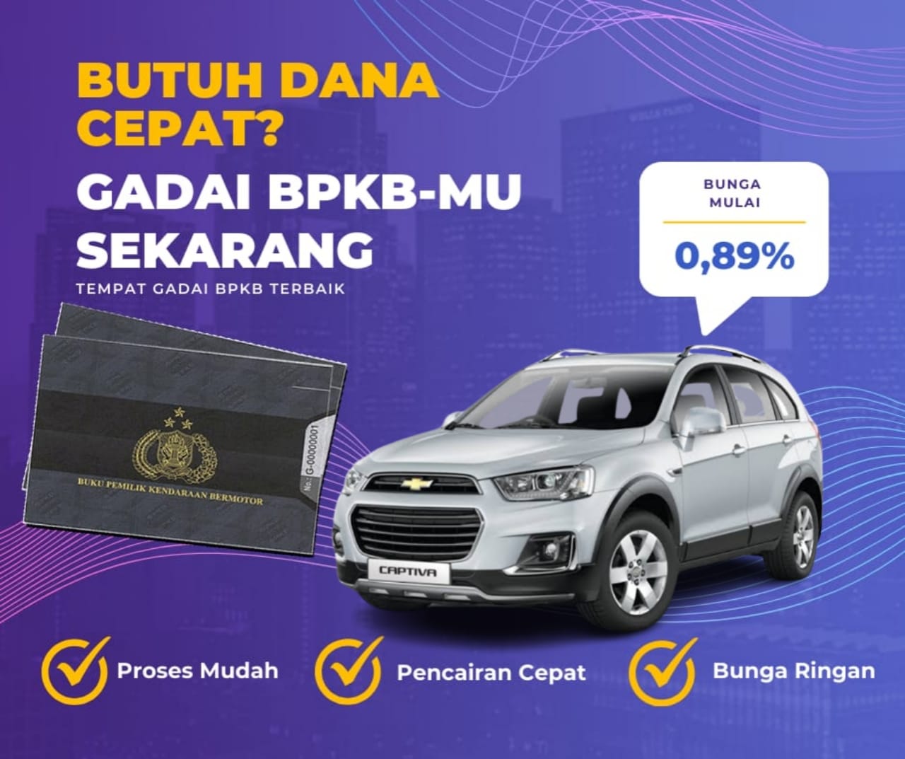 Kredit Jaminan BPKB Mobil Captiva Dapat Dana Berapa? Seperti Ini Simulasinya